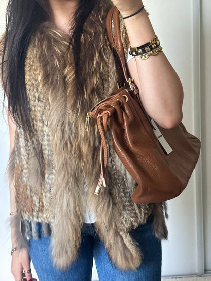 Sac Stockholm L - Camel cuir grainé