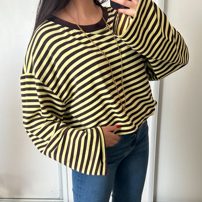 Lola geel/bruin t-shirt
