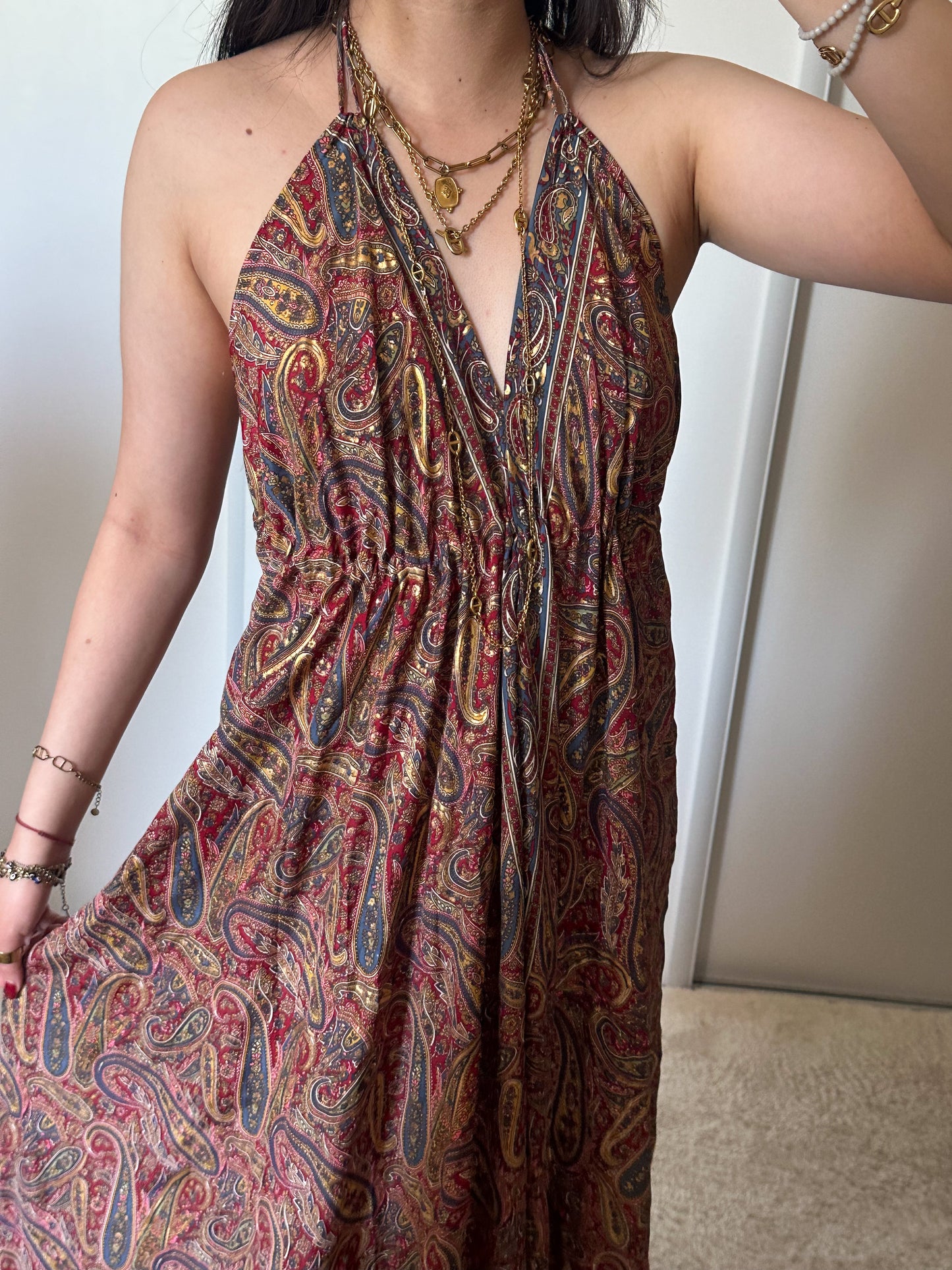 Bohemian dress - burgundy