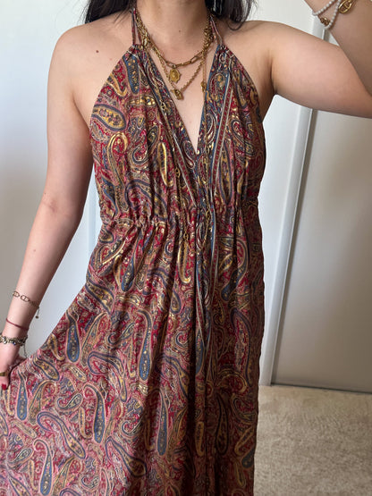 Bohemian dress - burgundy