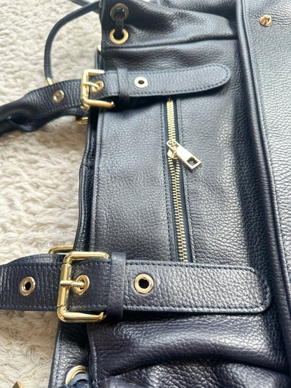 Stockholm Bag L - Navy Grained