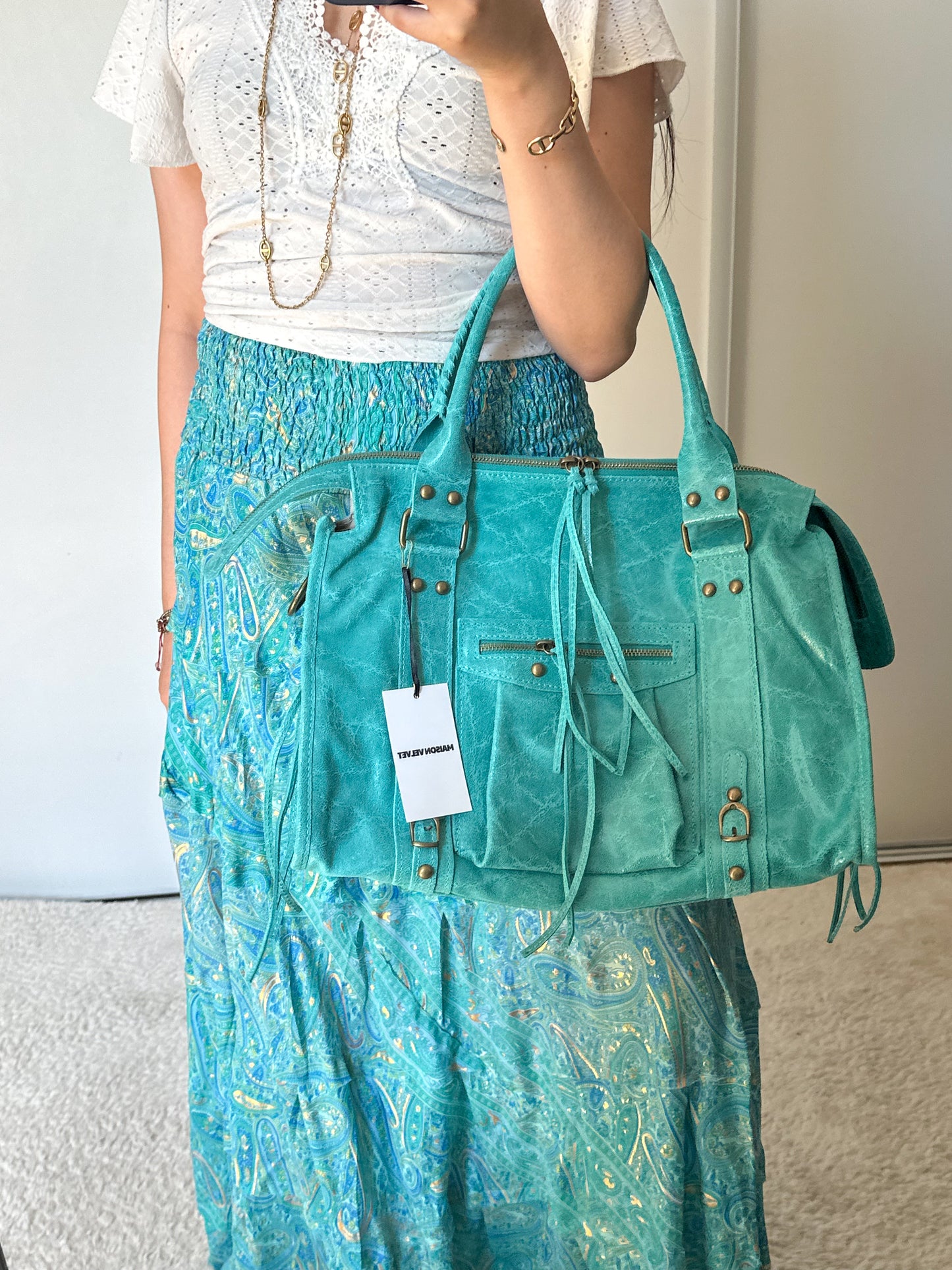 Pre-order 08/28: Limited Edition: Glossy City Bag L - Turquoise