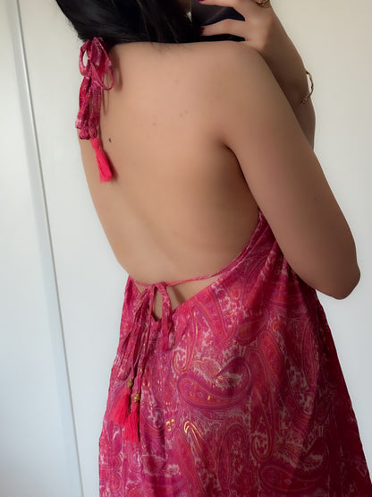 Boho-jurk - Fuchsiaroze