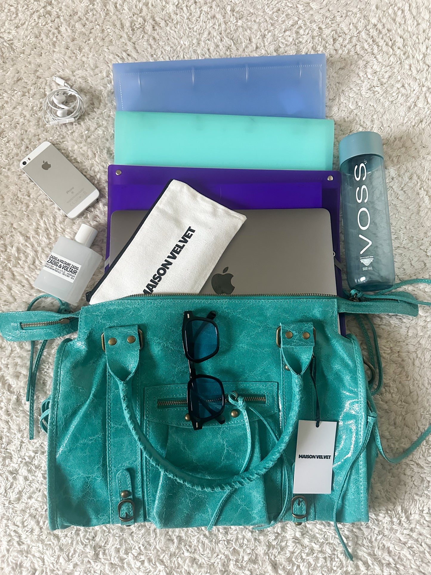 Pre-order 08/28: Limited Edition: Glossy City Bag L - Turquoise