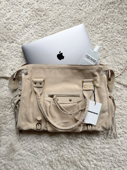 Sac City L - Light taupe suede