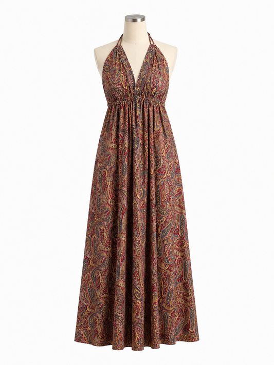 Bohemian dress - burgundy