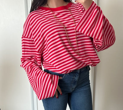 T-shirt Lola rouge/rose