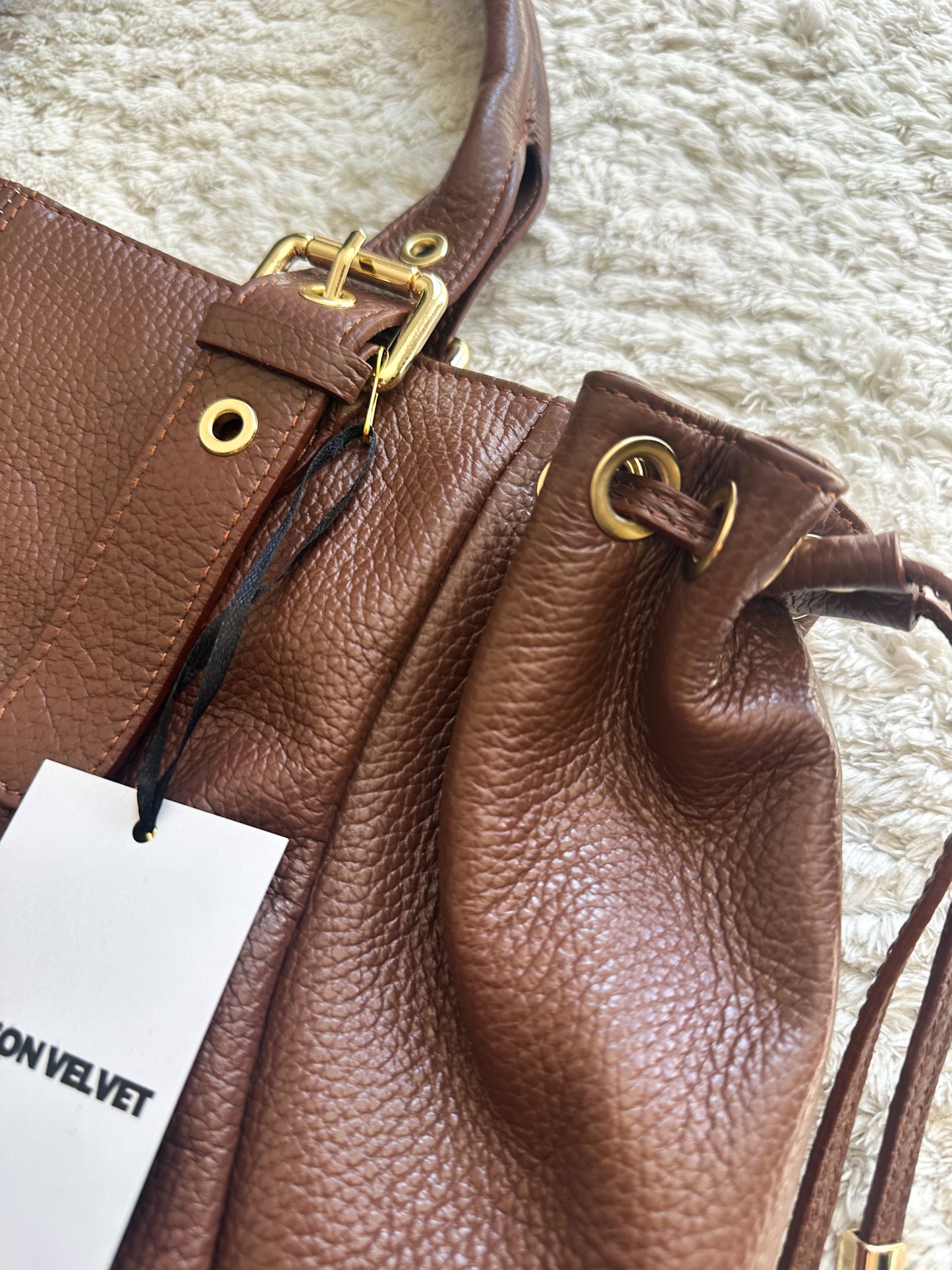 Sac Stockholm L - Marron cuir grainé