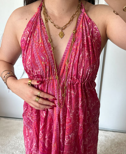 Boho-jurk - Fuchsiaroze