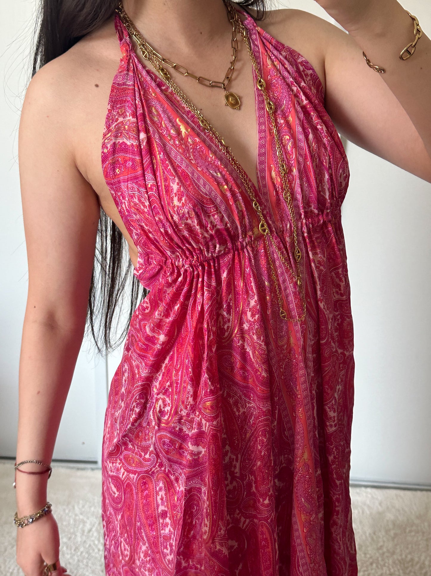 Boho-jurk - Fuchsiaroze