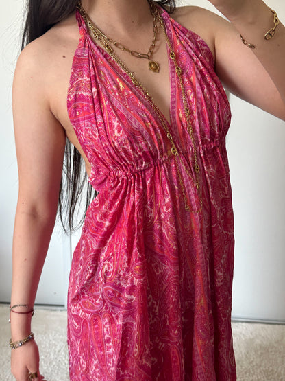 Boho-jurk - Fuchsiaroze