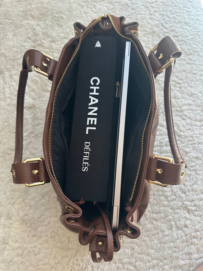 Sac Stockholm L - Marron cuir grainé