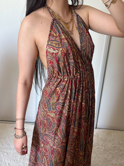 Bohemian dress - burgundy