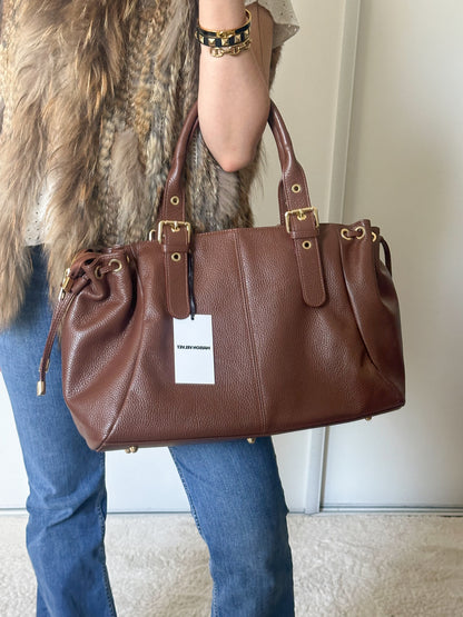 Sac Stockholm L - Marron cuir grainé