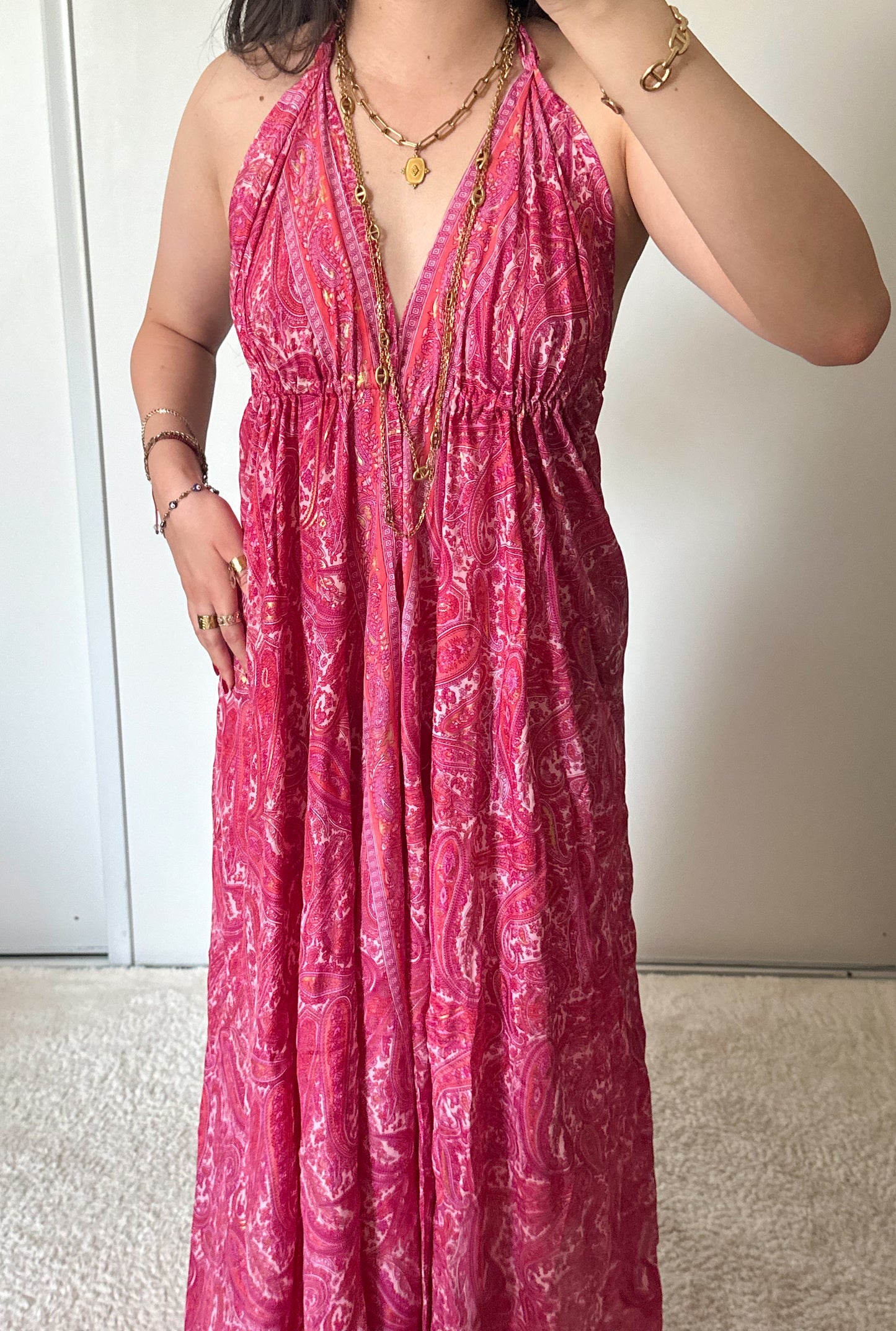 Boho-jurk - Fuchsiaroze