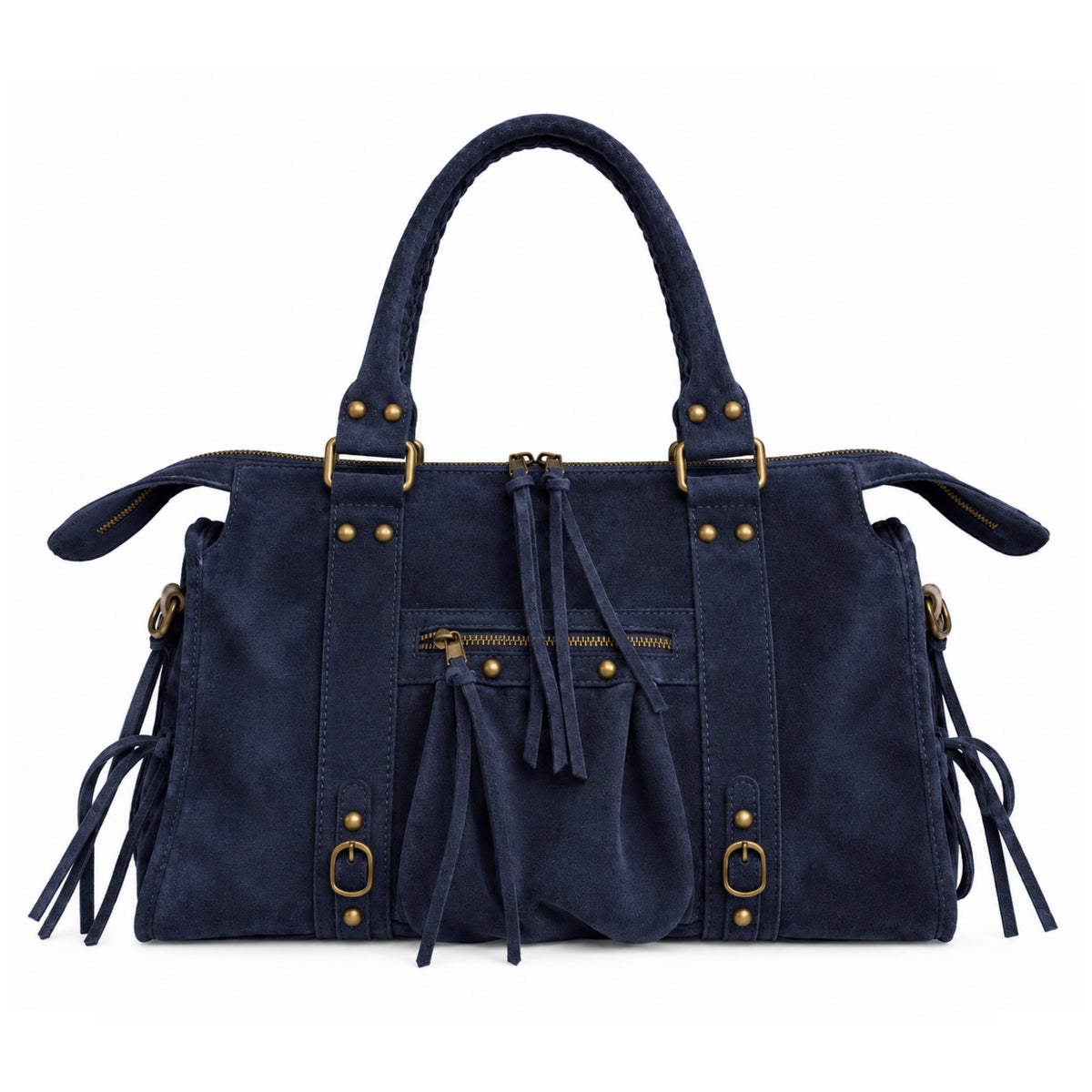 Sac City - Bleu marine en daim