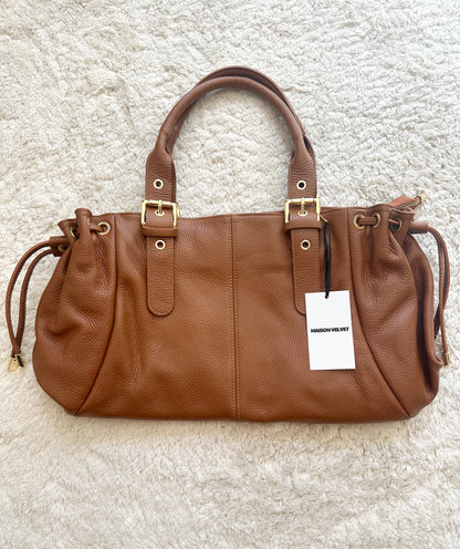 Sac Stockholm L - Camel cuir grainé