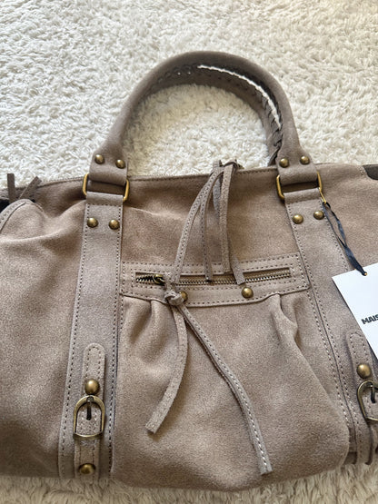 Sac city L - Taupe en daim