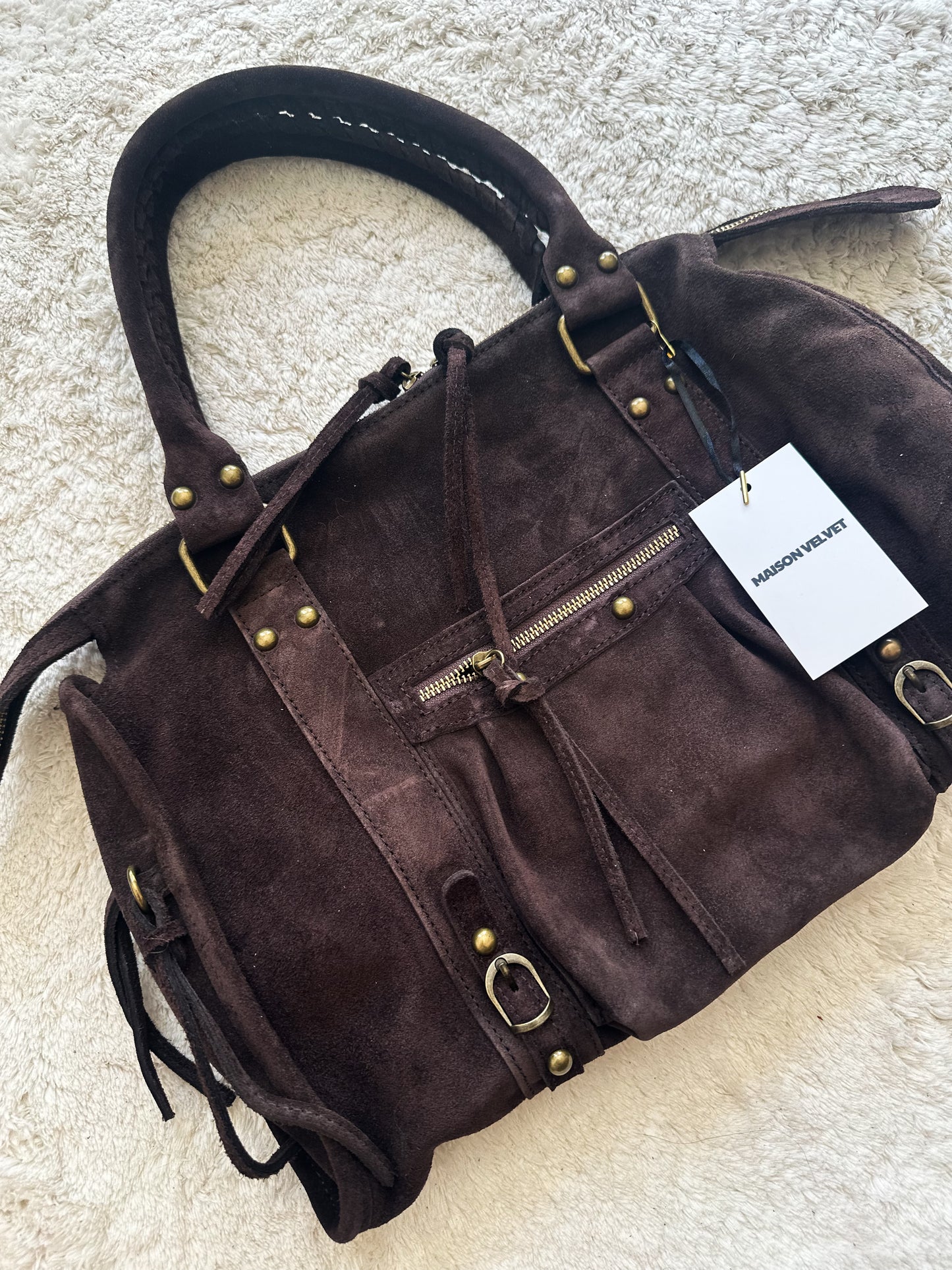 Sac City L - Chocoladebruin suède
