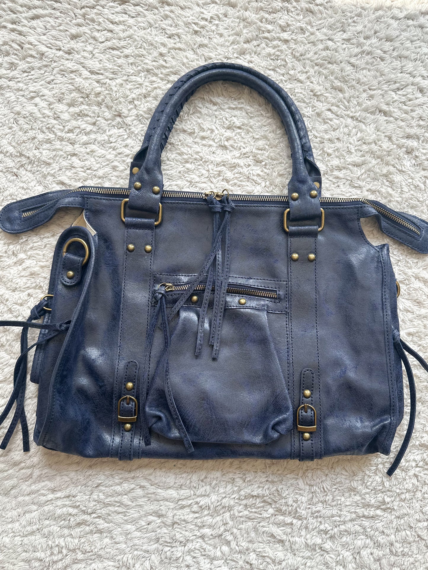 Schoudertas L - marineblauw