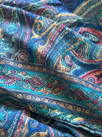 Robe bohème - bleu foncée/ rose