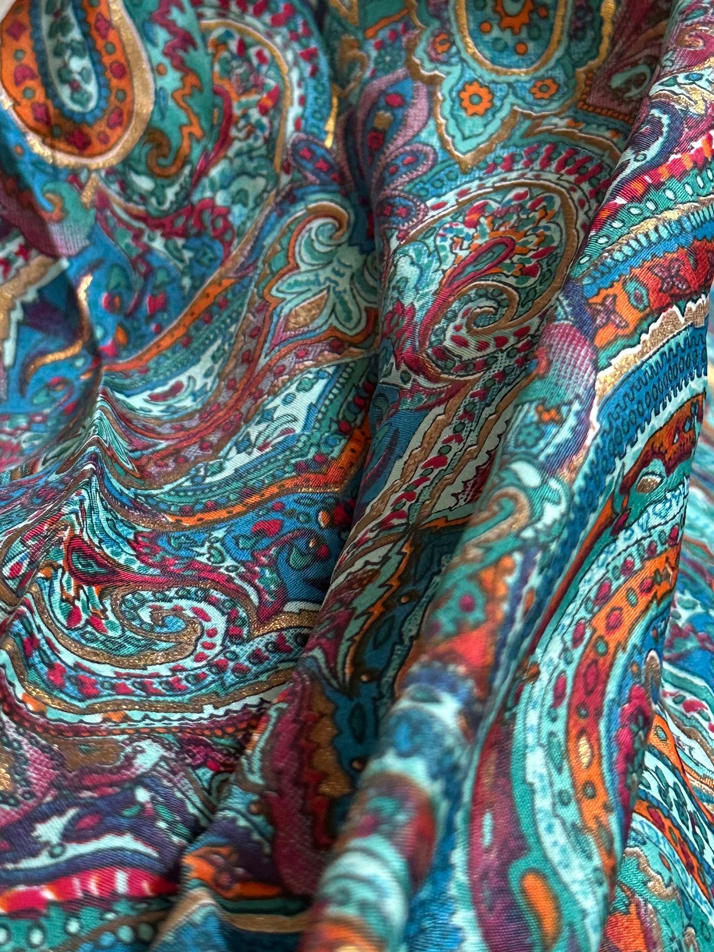 Boho jurk - Turkoois/Oranje