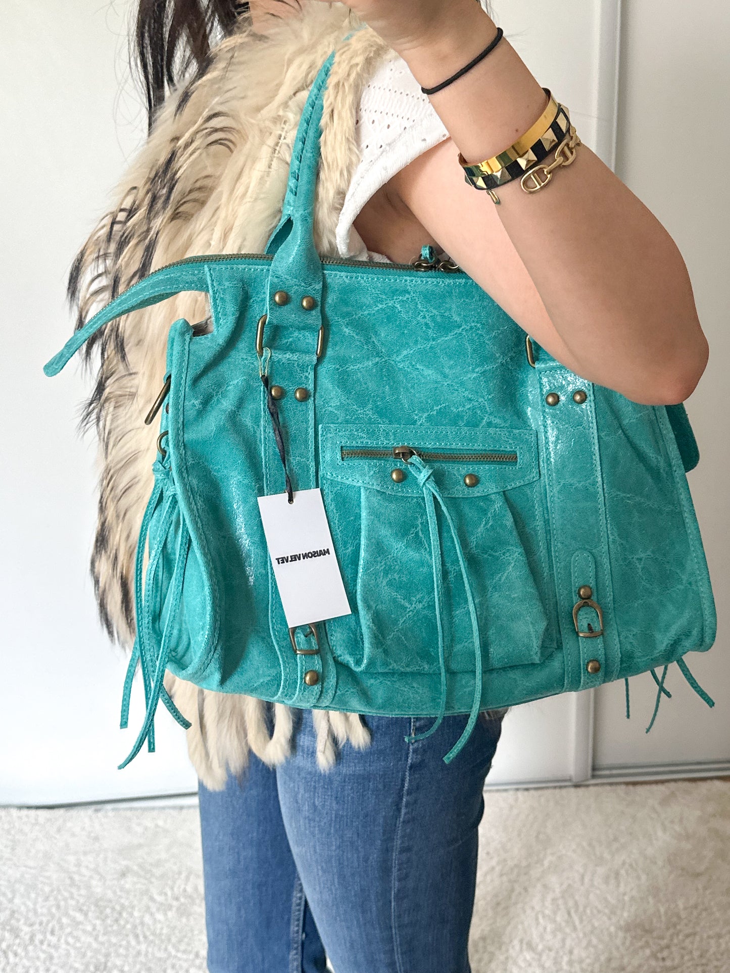 Pre-order 08/28: Limited Edition: Glossy City Bag L - Turquoise