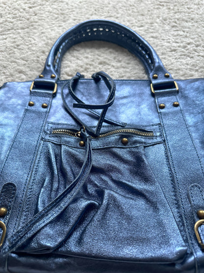 Tas City L - iriserend marineblauw