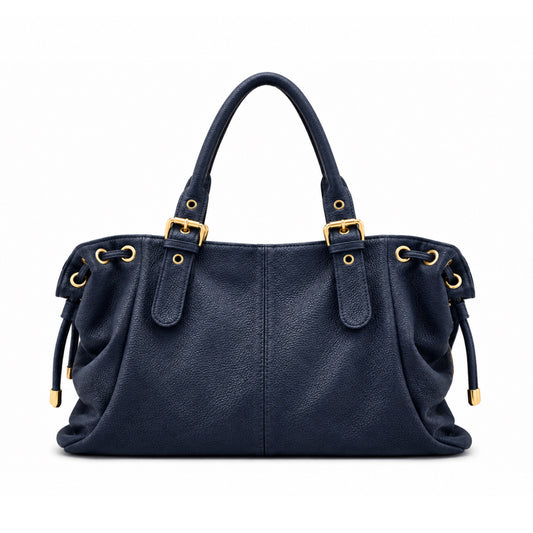 Stockholm Bag L - Navy Grained