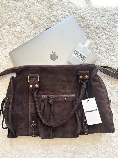 Sac City L - Chocoladebruin suède