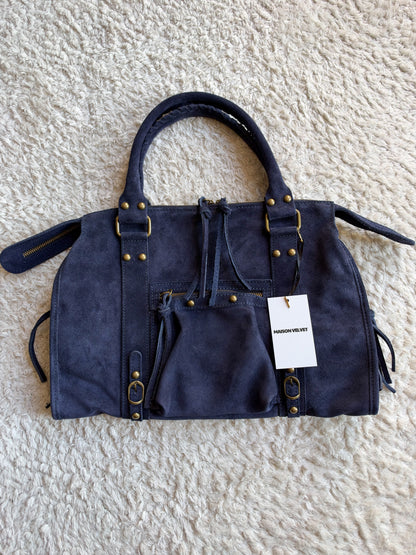 Sac City - Bleu marine en daim