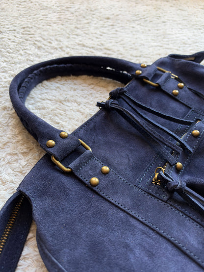 Sac City - Bleu marine en daim