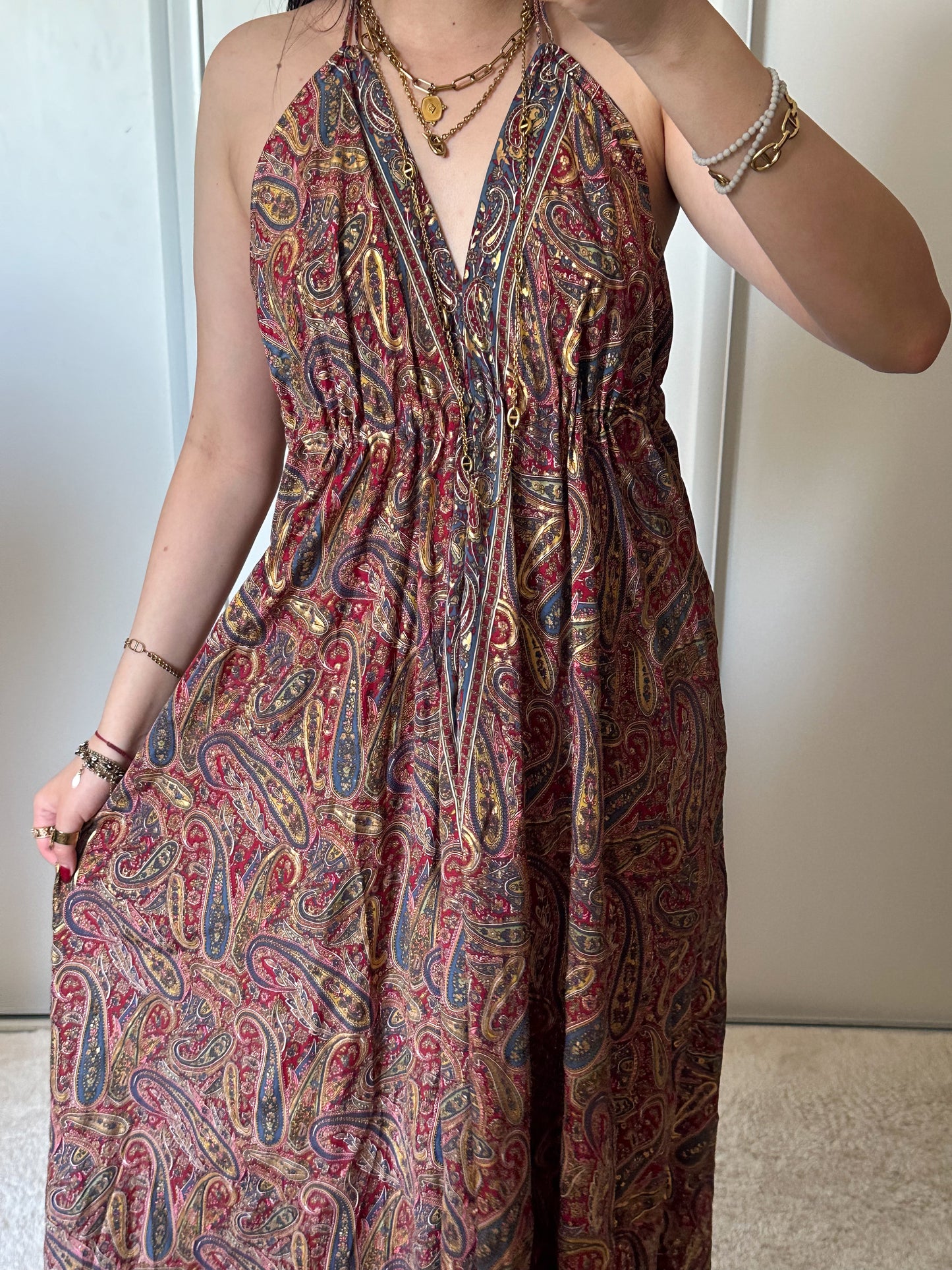 Bohemian dress - burgundy