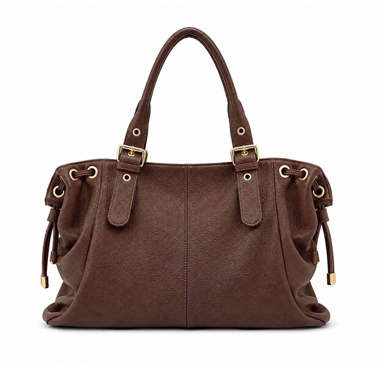 Sac Stockholm L - Marron cuir grainé