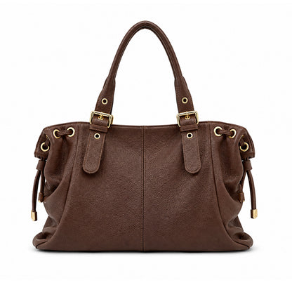 Sac Stockholm L - Marron cuir grainé