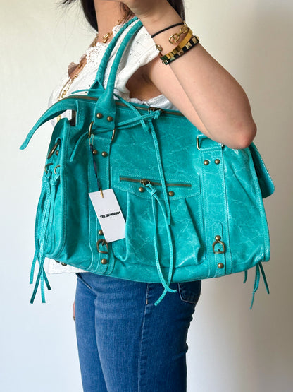 Pre-order 08/28: Limited Edition: Glossy City Bag L - Turquoise