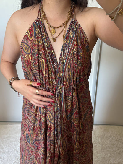 Bohemian dress - burgundy