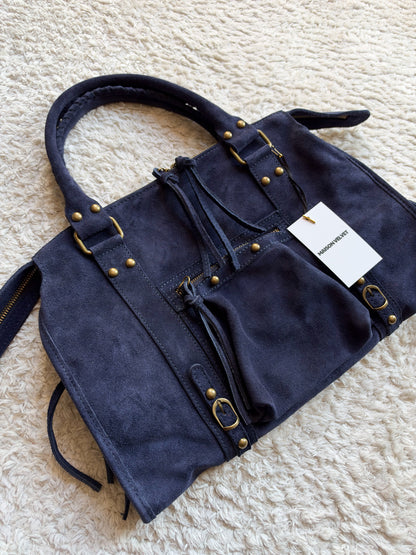 Sac City - Bleu marine en daim