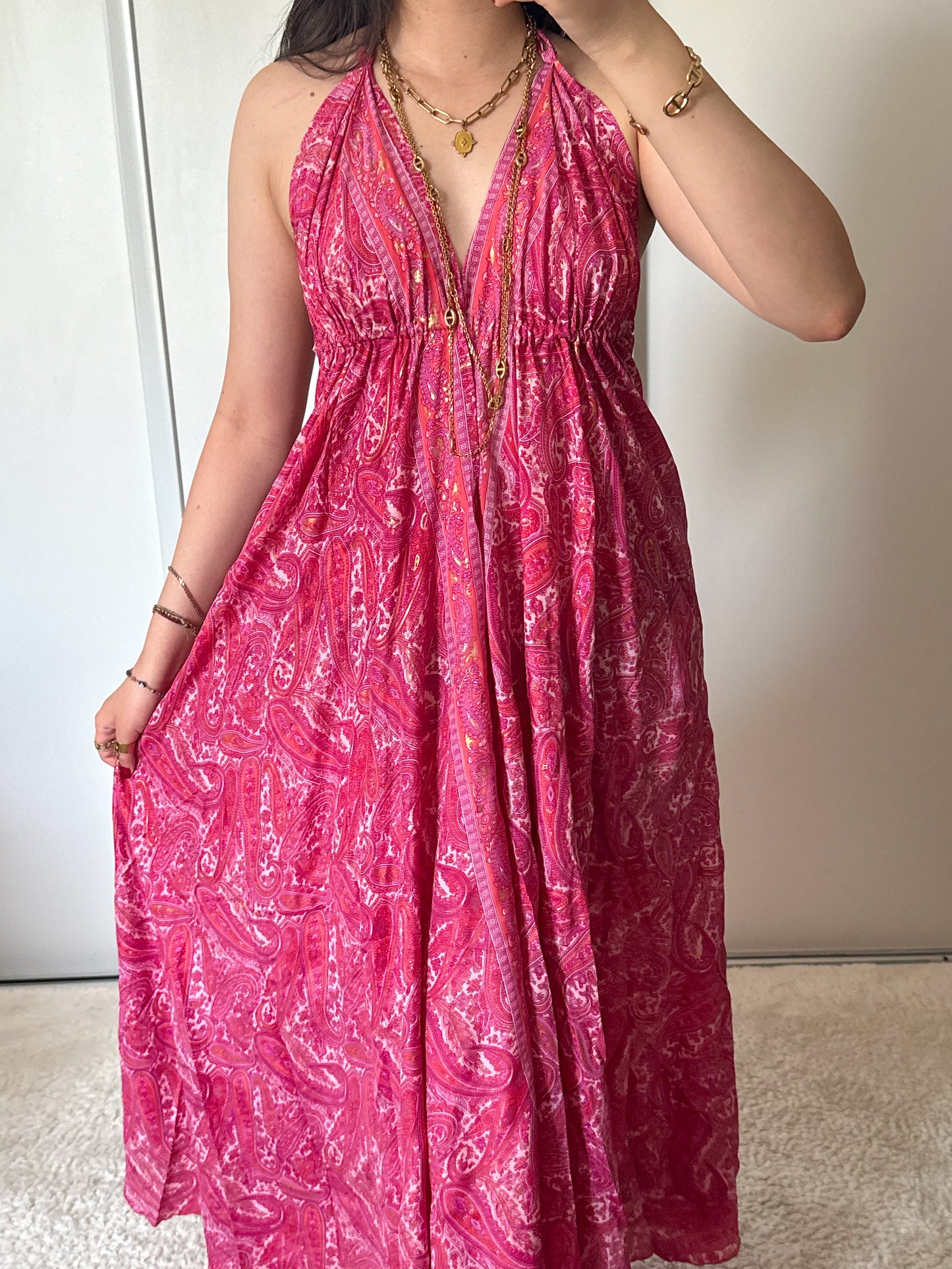 Boho-jurk - Fuchsiaroze