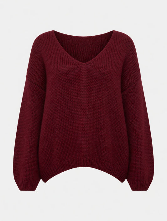 Trui Scarlet - Bourgondisch rood