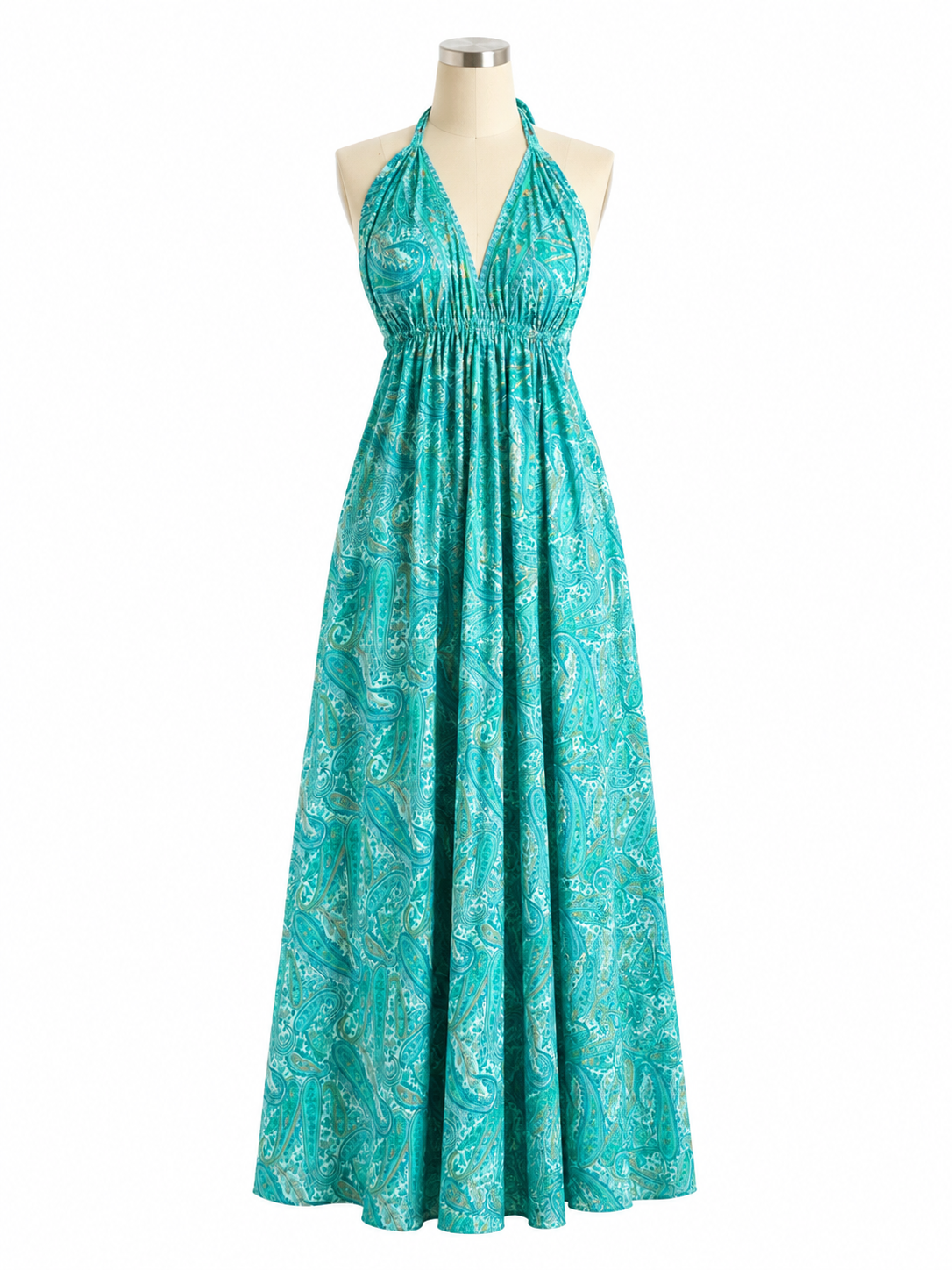 Bohemian dress - turquoise green