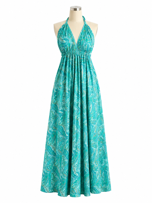 Robe bohème - vert turquoise
