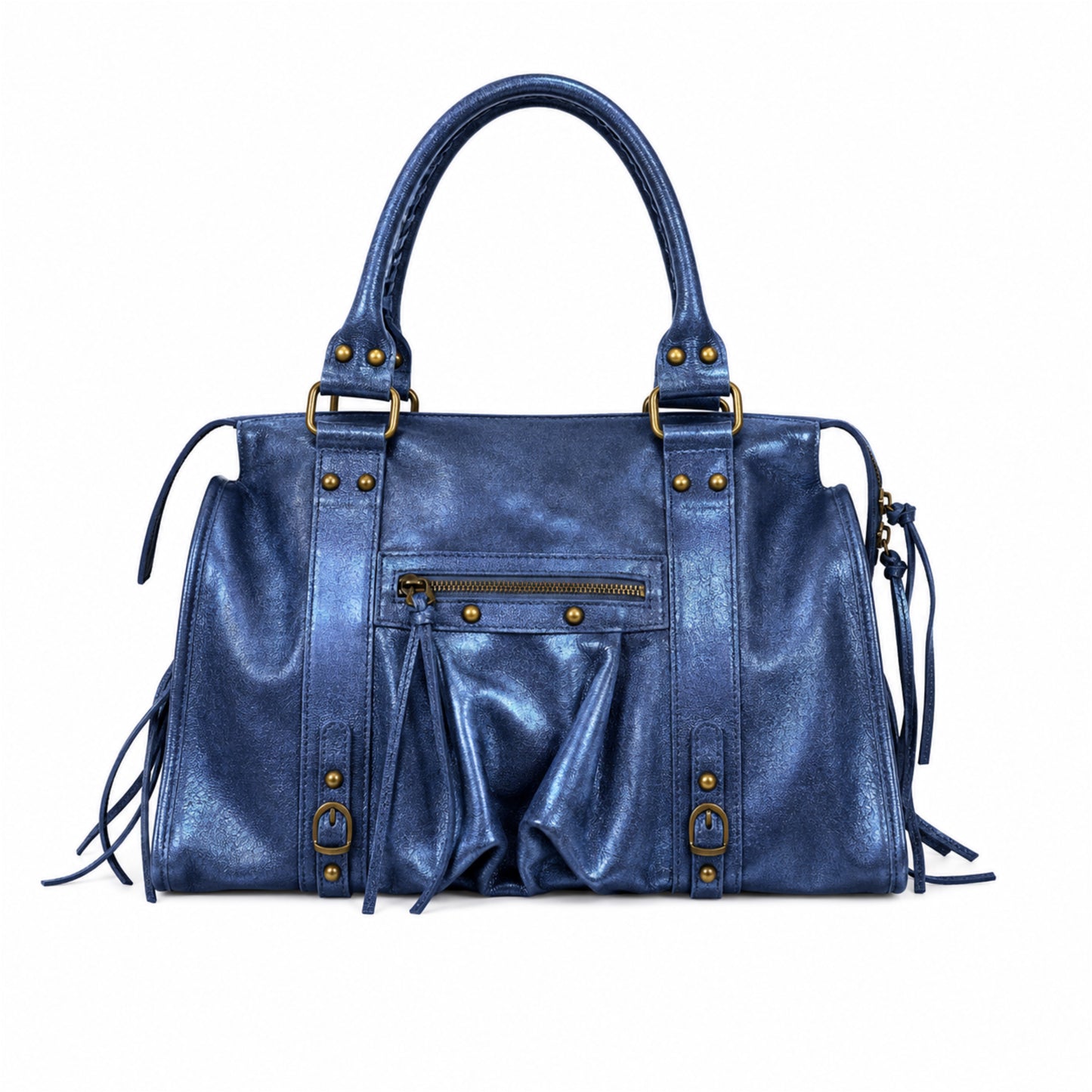 Tas City L - iriserend marineblauw