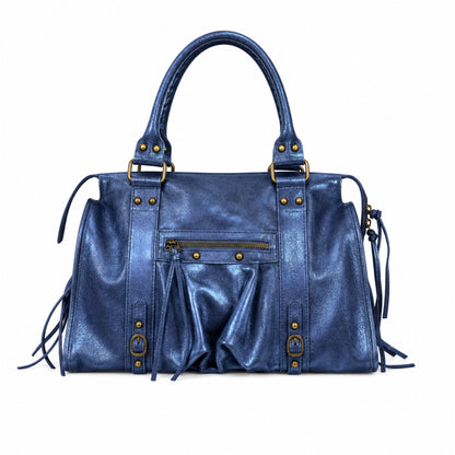 Tas City L - iriserend marineblauw