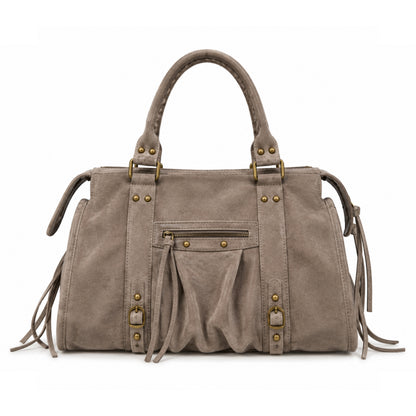 Sac city L - Taupe en daim